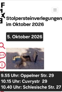 Stolperstein-Verlegung